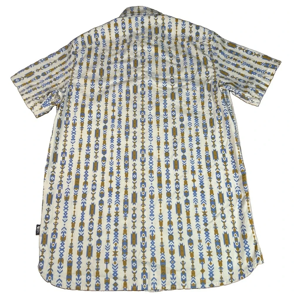 The North Face Shirt Men's S White Button Up Aztec Southwestern Tribal Outdoors